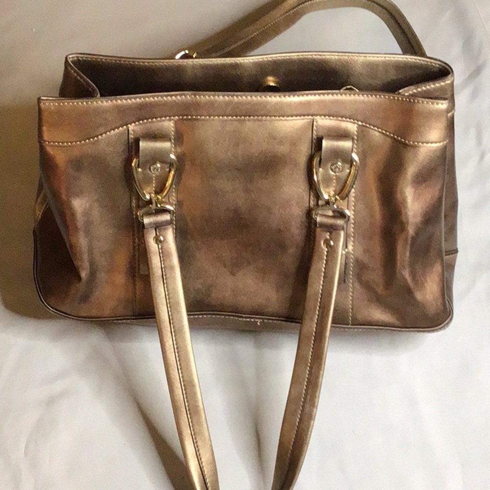 Copper and chocolate Liz Claiborne satchel